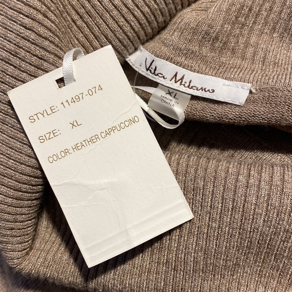 - Vila Milano Neutral Beige Cowl Neck Sweater - Picture 6 of 8